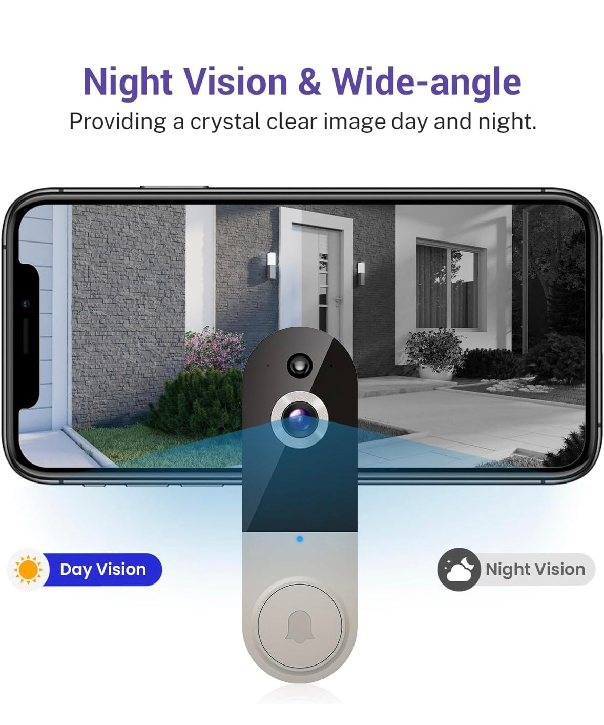 Wireless Smart 1080P Video Doorbell w/Chime