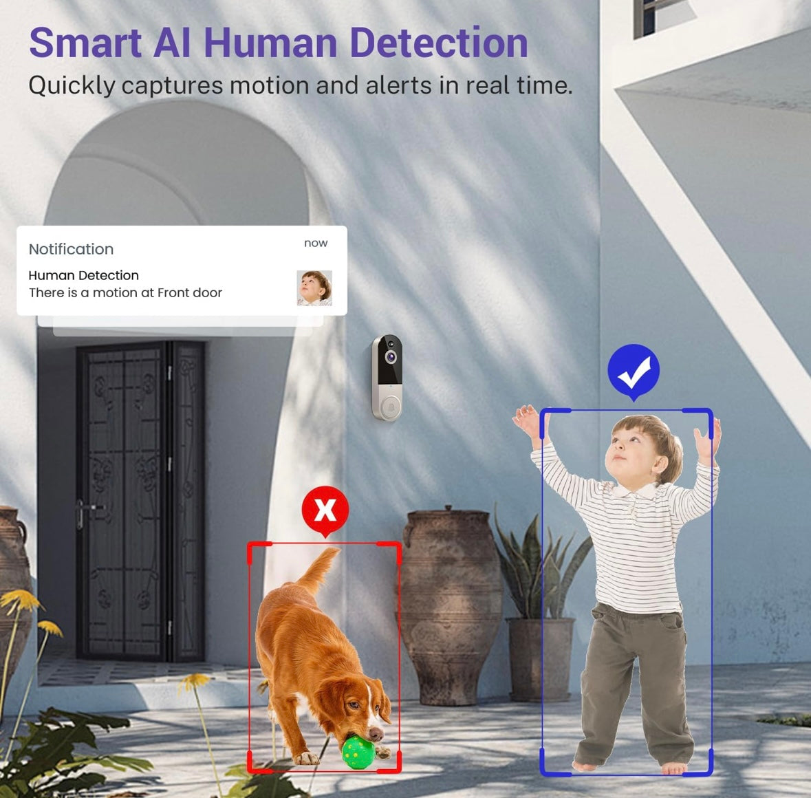 Wireless Smart 1080P Video Doorbell w/Chime