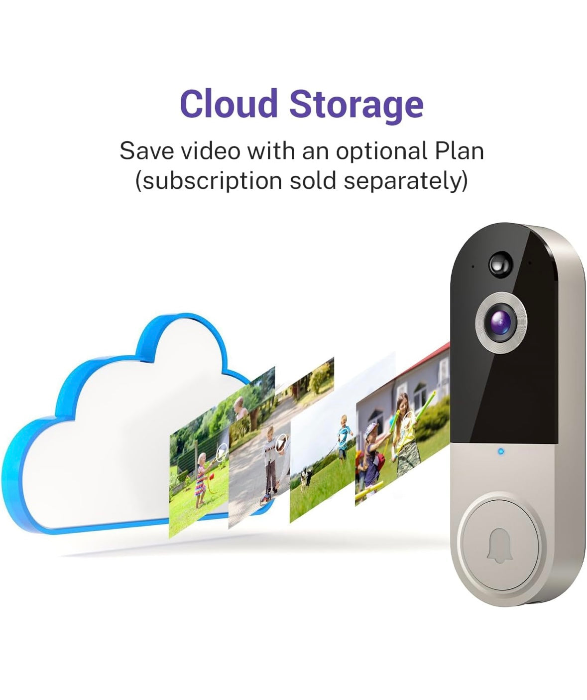 Wireless Smart 1080P Video Doorbell w/Chime
