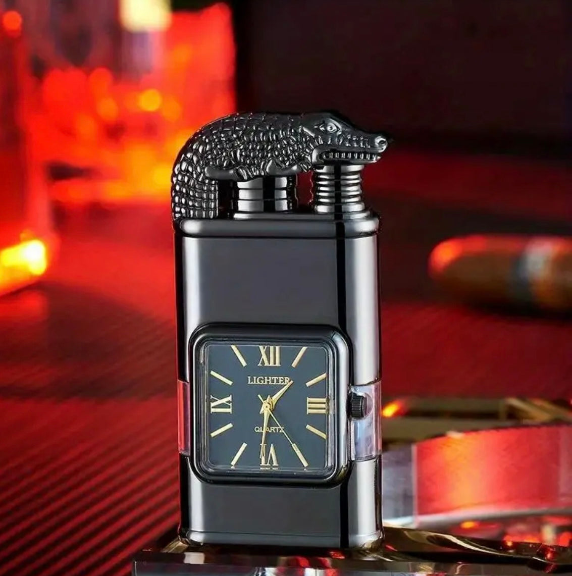 Custom Dual Watch & Lighter "Gator"