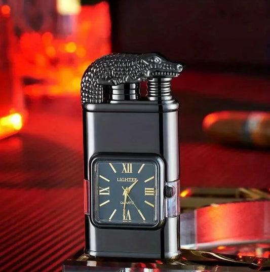 Custom Dual Watch & Lighter "Gator"