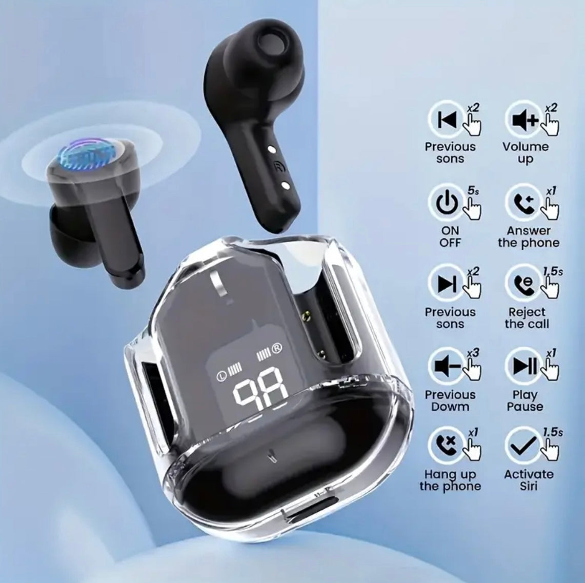 High Fidelity Bluetooth 5.3 Noise-Cancelling Earbuds