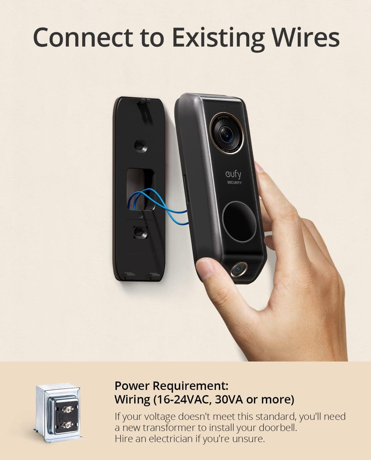eufy Security Dual Cam Video Doorbell (Wired) S330 with Chime