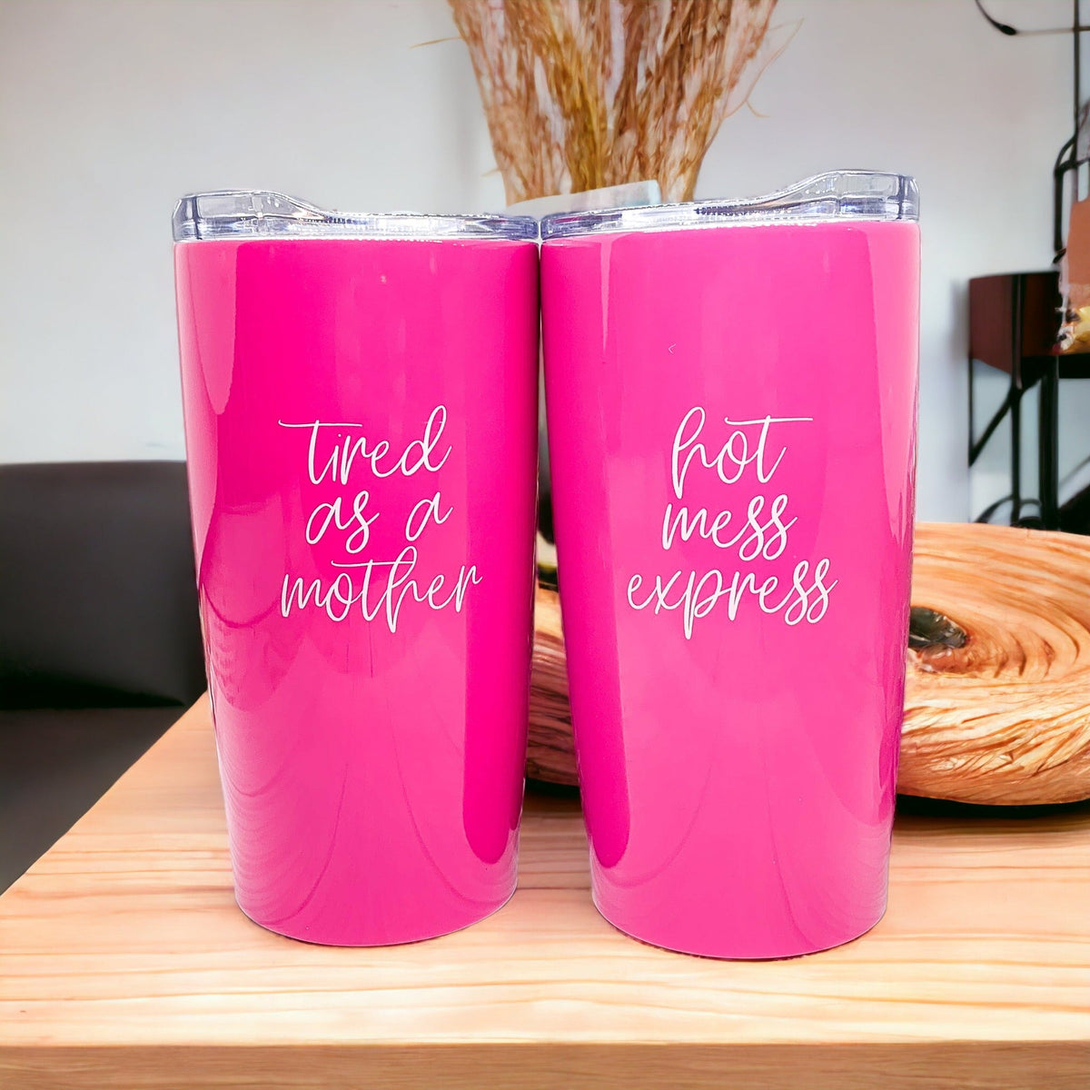 Hot Mess Pink 18oz Stainless Steel Travel Mug Vacuum Insulated Coffee Cup