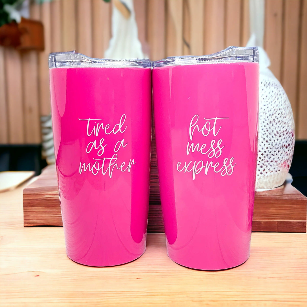 Hot Mess Pink 18oz Stainless Steel Travel Mug Vacuum Insulated Coffee Cup