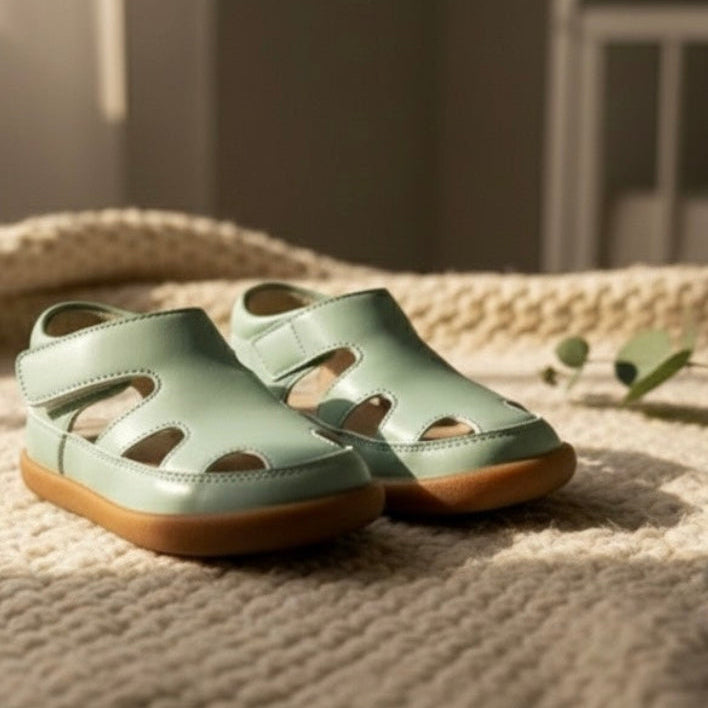Sandalias de puntera ancha para niños pequeños | Sandalias de verano Sprout Barefoot para niños