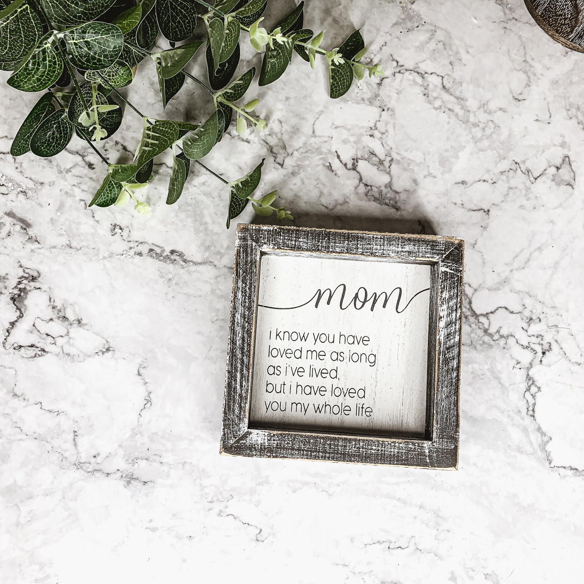 Sentimental 5 Inch Wooden Wall Sign For Mom My Whole Life Quote Decor Gift For Mother