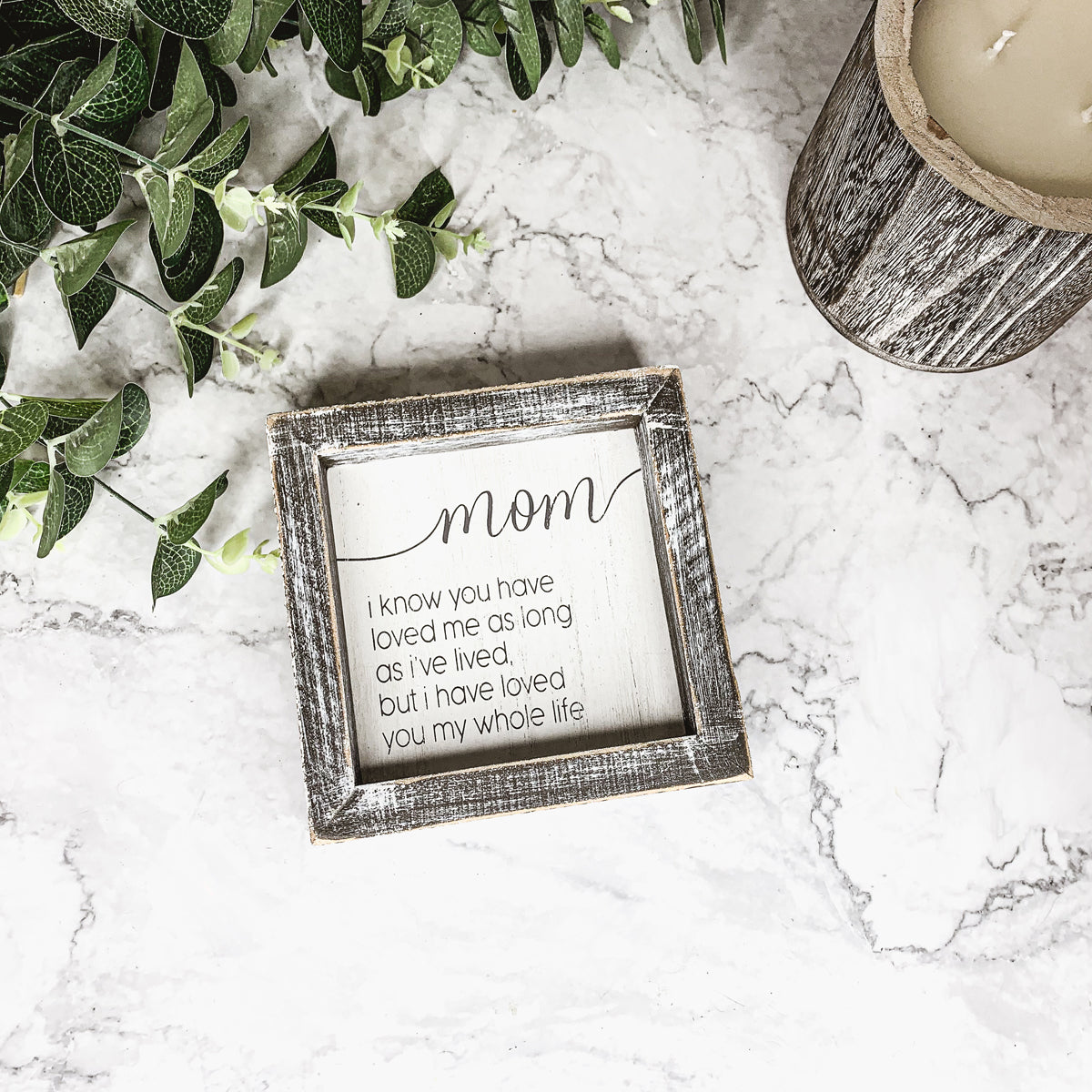 Sentimental 5 Inch Wooden Wall Sign For Mom My Whole Life Quote Decor Gift For Mother