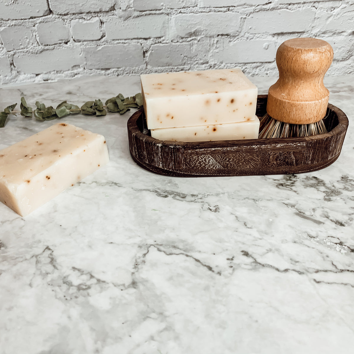 Tea Tree Mint Exfoliating Soap Bar With Peppermint Leaves Shea Butter Natural Oils Refreshing
