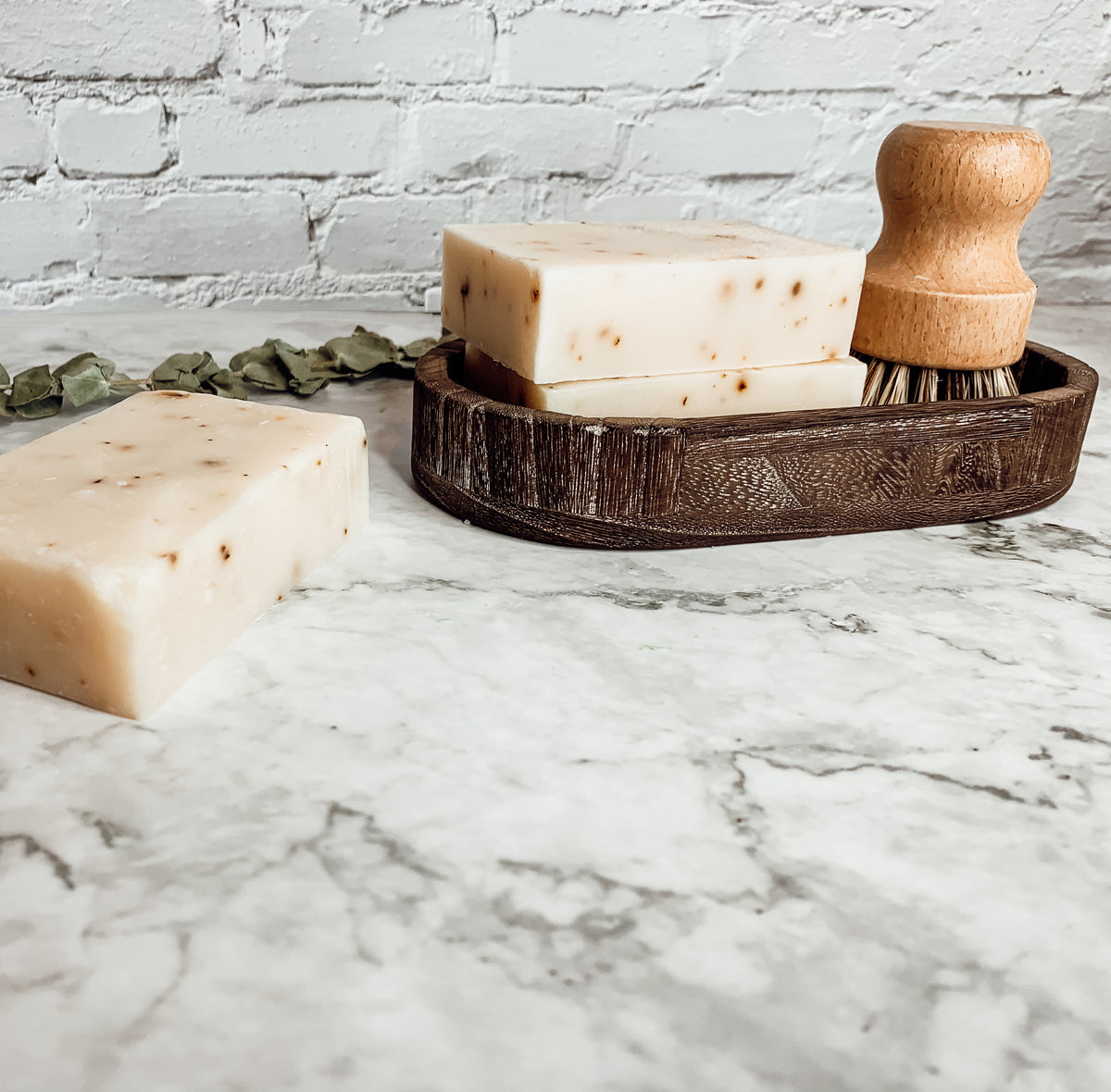 Tea Tree Mint Exfoliating Soap Bar With Peppermint Leaves Shea Butter Natural Oils Refreshing