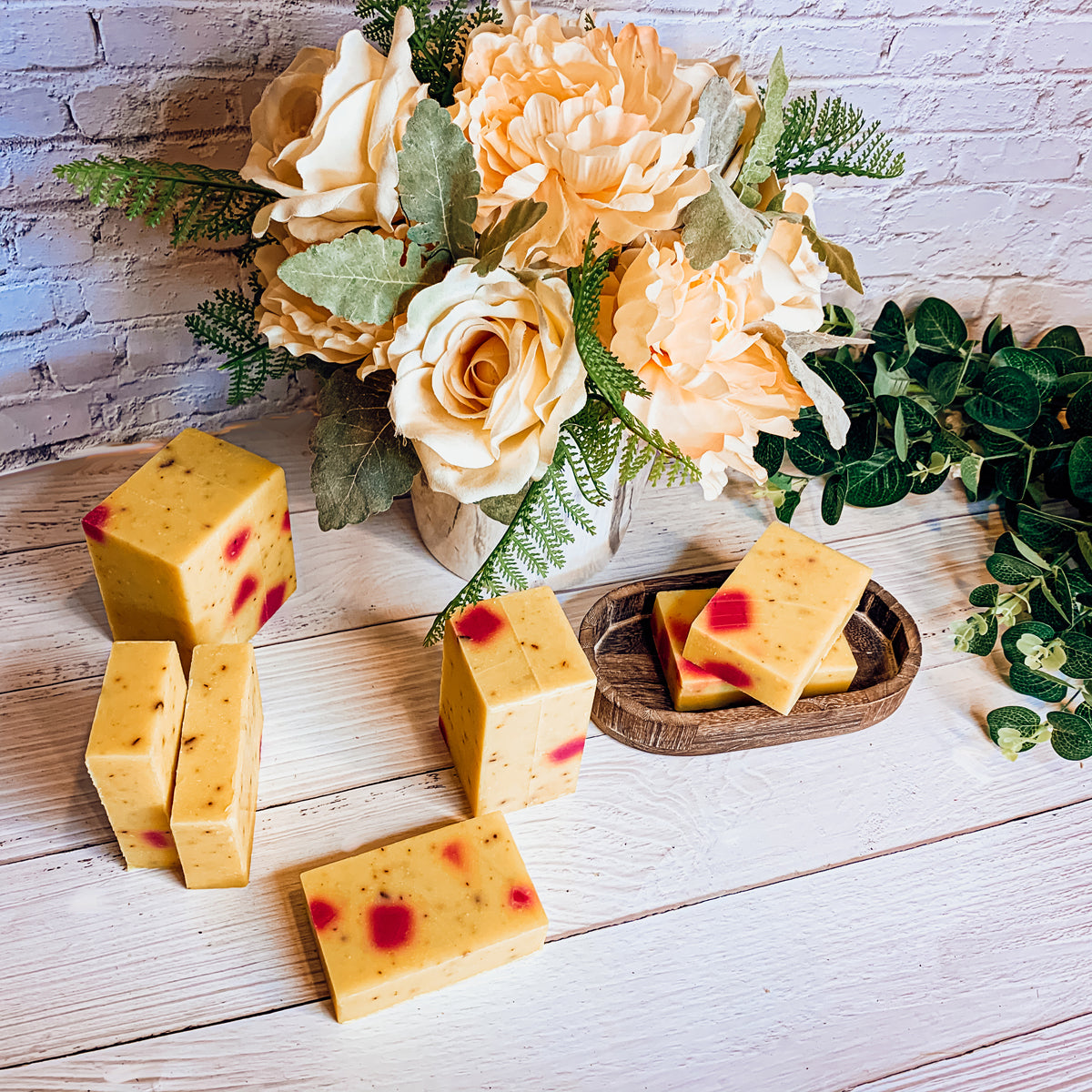 Honeysuckle Rose Petal Soap 4.5oz Organic Cold Pressed Handmade Fragrance