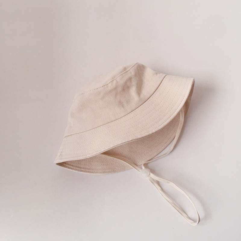 Sombrero de Sol de Lino para Niños – Sombrero Tipo Pescador para Niños Pequeños con Correa Ajustable