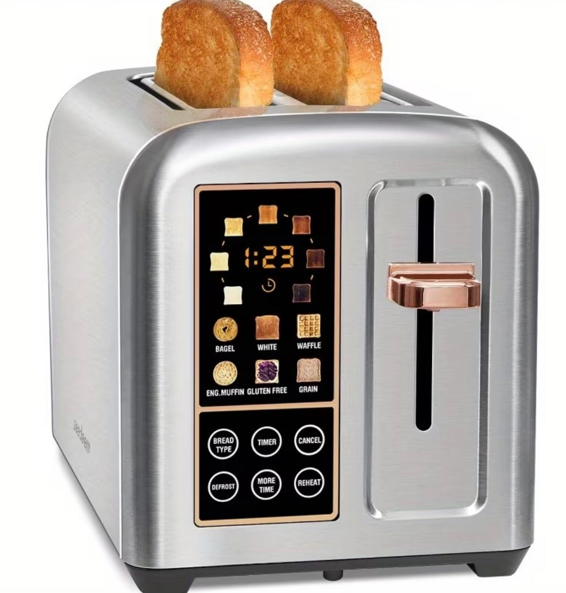 2 Slice Toaster - Stainless Steel - Touchscreen Display