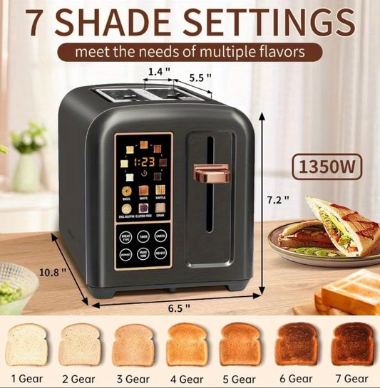 2 Slice Toaster - Stainless Steel - Touchscreen Display