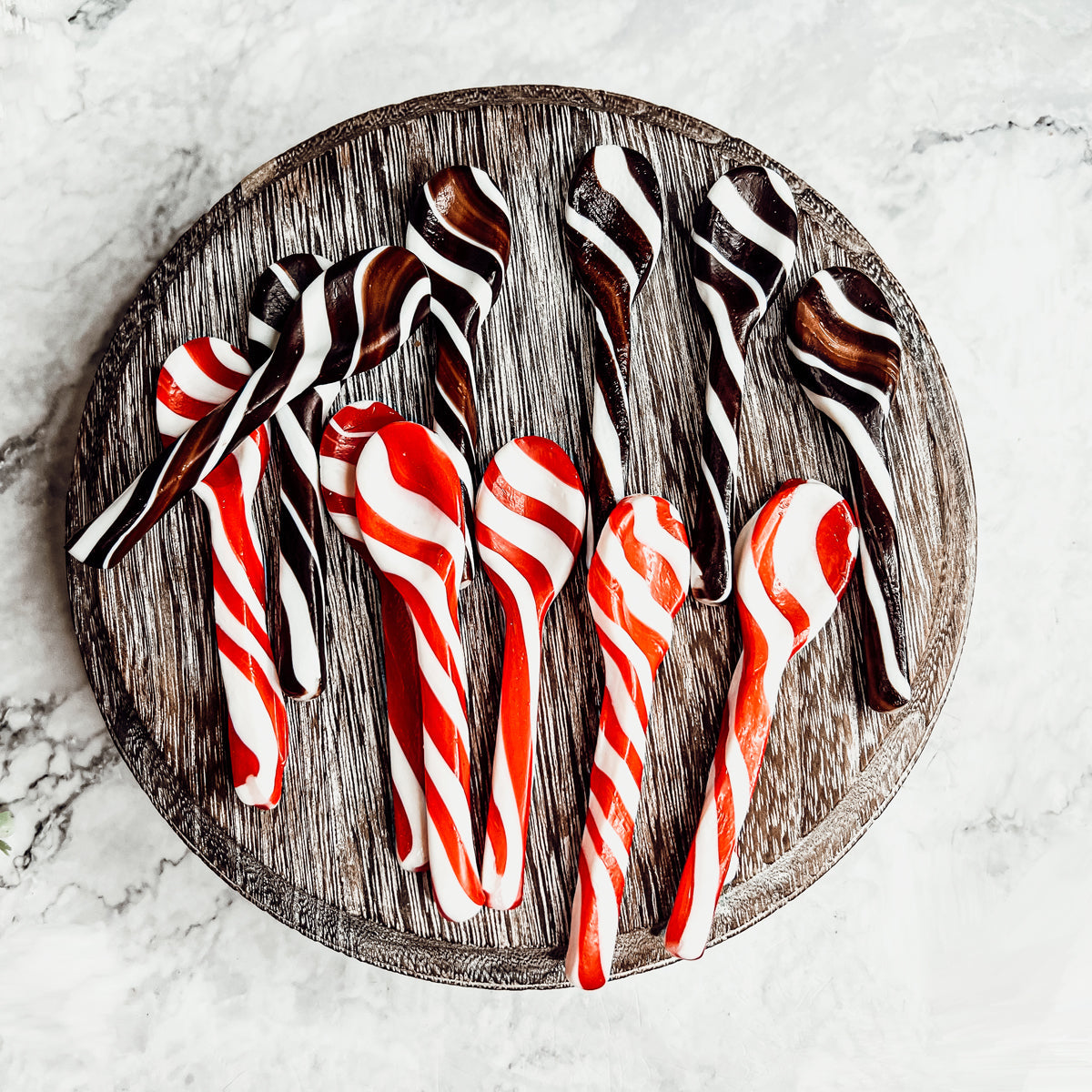 Edible Spoons 3 Flavors Peppermint Cinnamon Hot Cocoa Holiday Party Treats