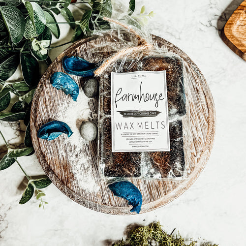 Blueberry Crumb XL Farmhouse Wax Melts Scented Wax Tart Cubes Blueberry Pie Cinnamon Crumble
