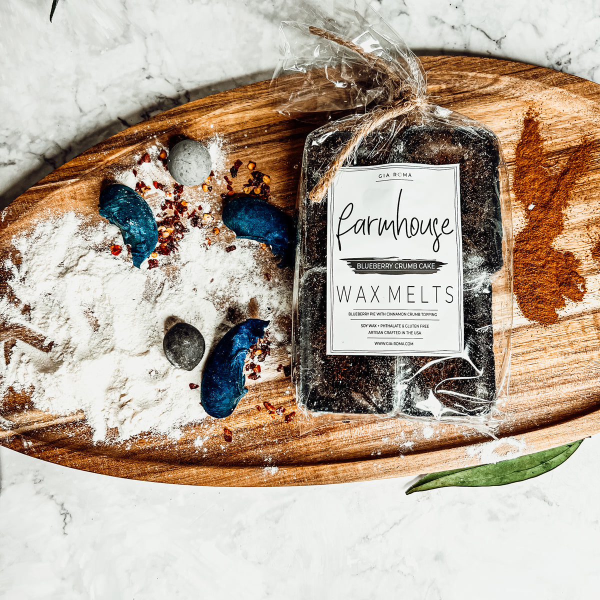 Blueberry Crumb XL Farmhouse Wax Melts Scented Wax Tart Cubes Blueberry Pie Cinnamon Crumble