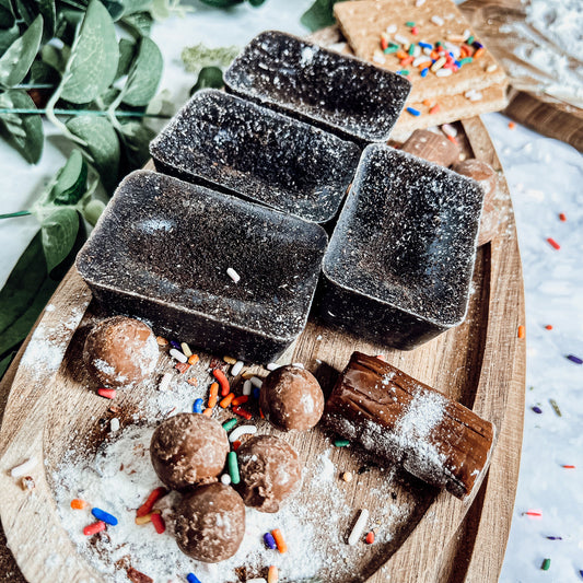 Chocolate Biscotti XL Wax Melts Natural Brownie Scent 4 Large Cubes 2.5x1