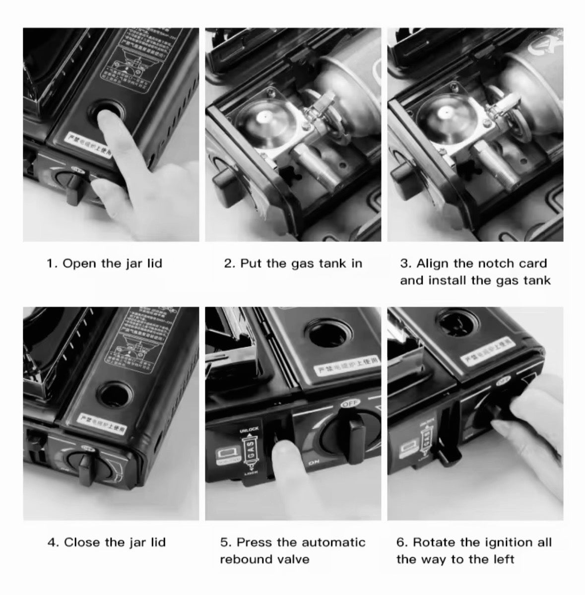 Portable Butane Camping Stove with Case: Automatic Ignition, Precise Heat Control - Camping & Tailgating and Outdoor Cooking