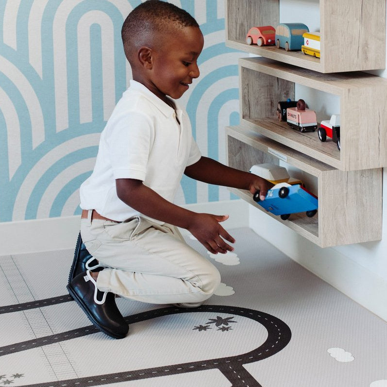 Zapatos de vestir negros sin cordones para niños – Zapatos formales de piel vegana para niños pequeños