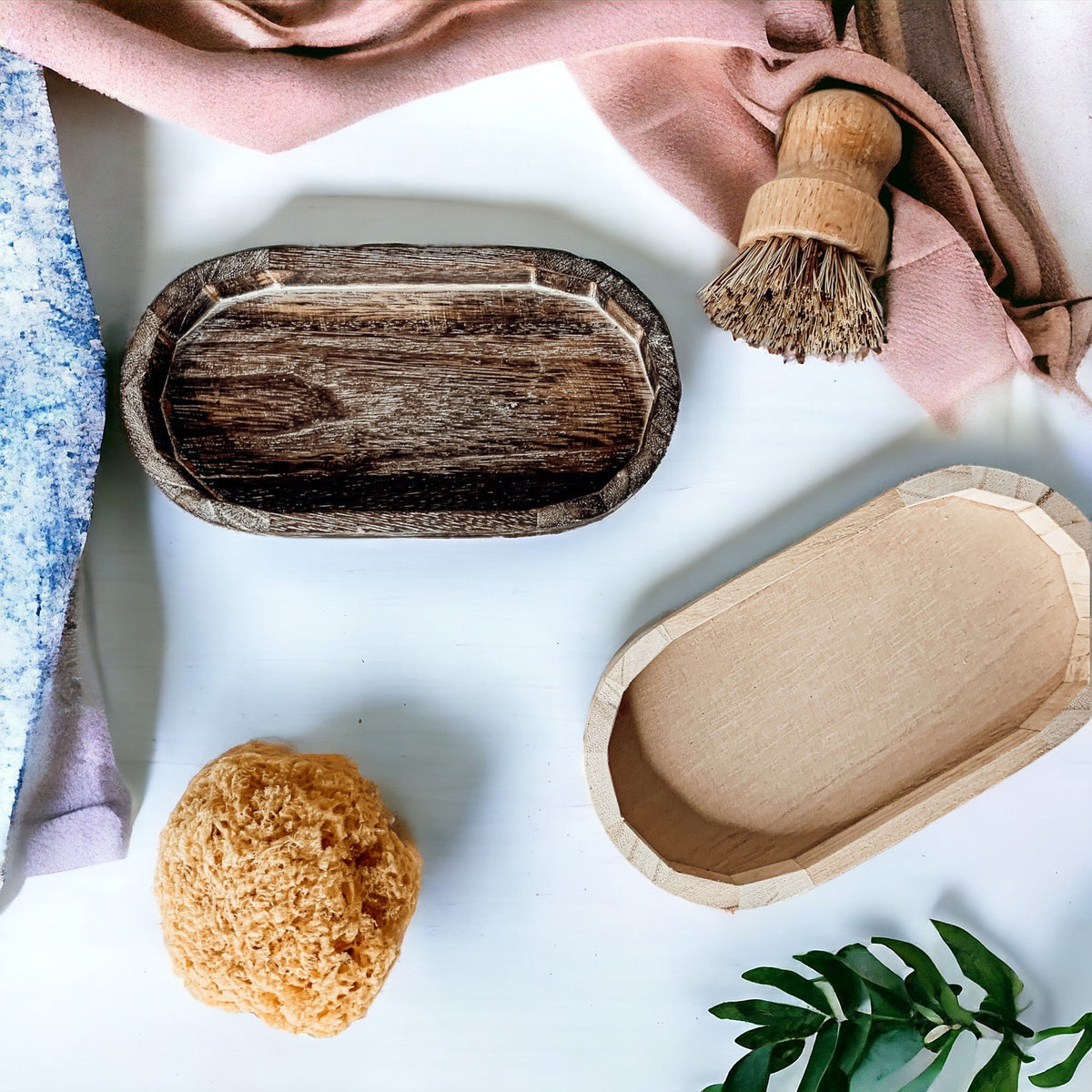 Handmade Rustic Wood Tray For Two 16oz Dispensers And Vanity Countertop Tray
