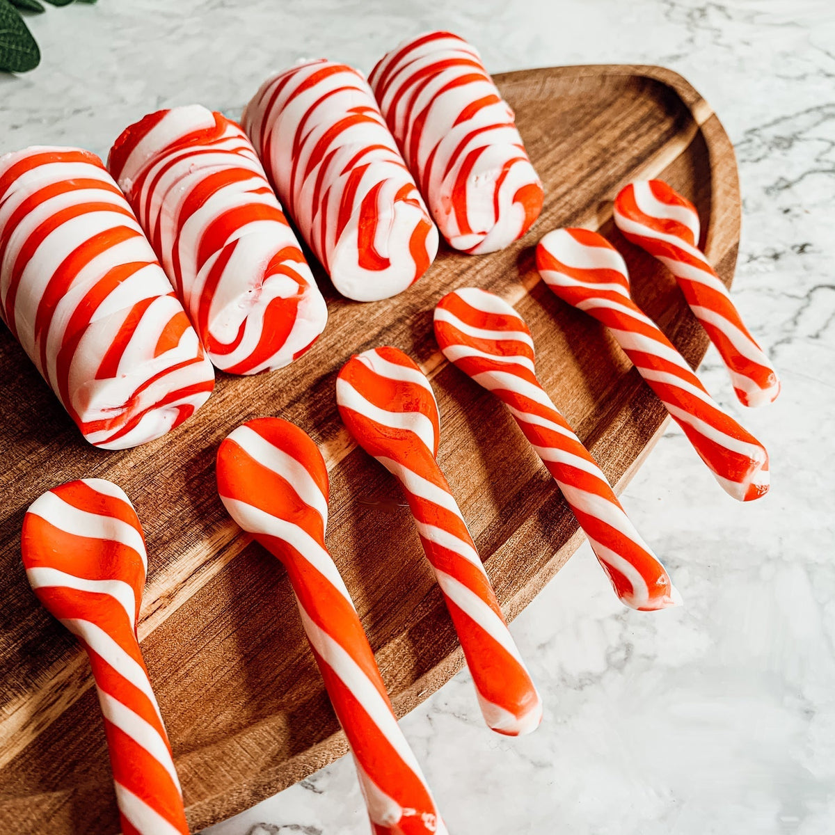 Edible Spoons 3 Flavors Peppermint Cinnamon Hot Cocoa Holiday Party Treats