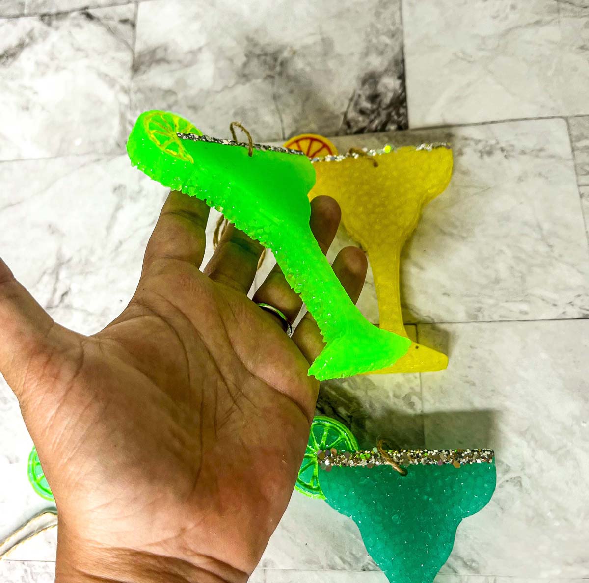 Margarita Car Air Freshener Scented Lime Cocktail Design Summer Car Freshie For Auto