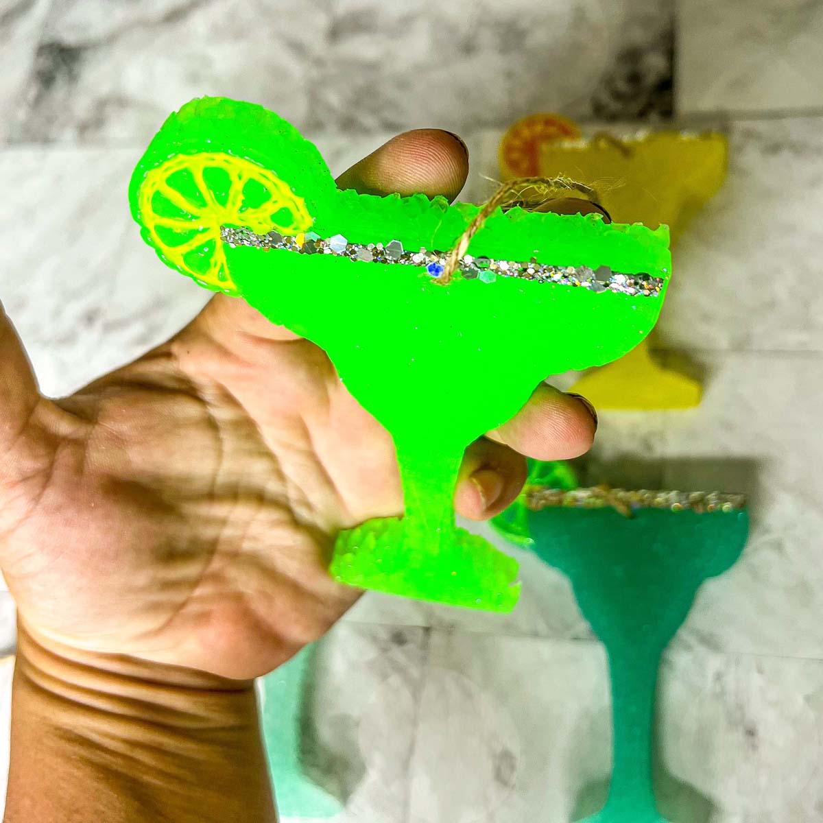 Margarita Car Air Freshener Scented Lime Cocktail Design Summer Car Freshie For Auto