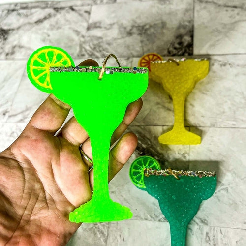 Margarita Car Air Freshener Scented Lime Cocktail Design Summer Car Freshie For Auto
