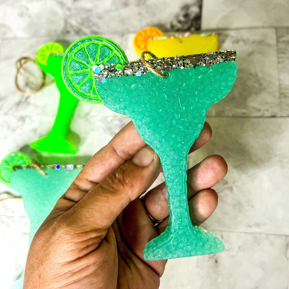Margarita Car Air Freshener Scented Lime Cocktail Design Summer Car Freshie For Auto