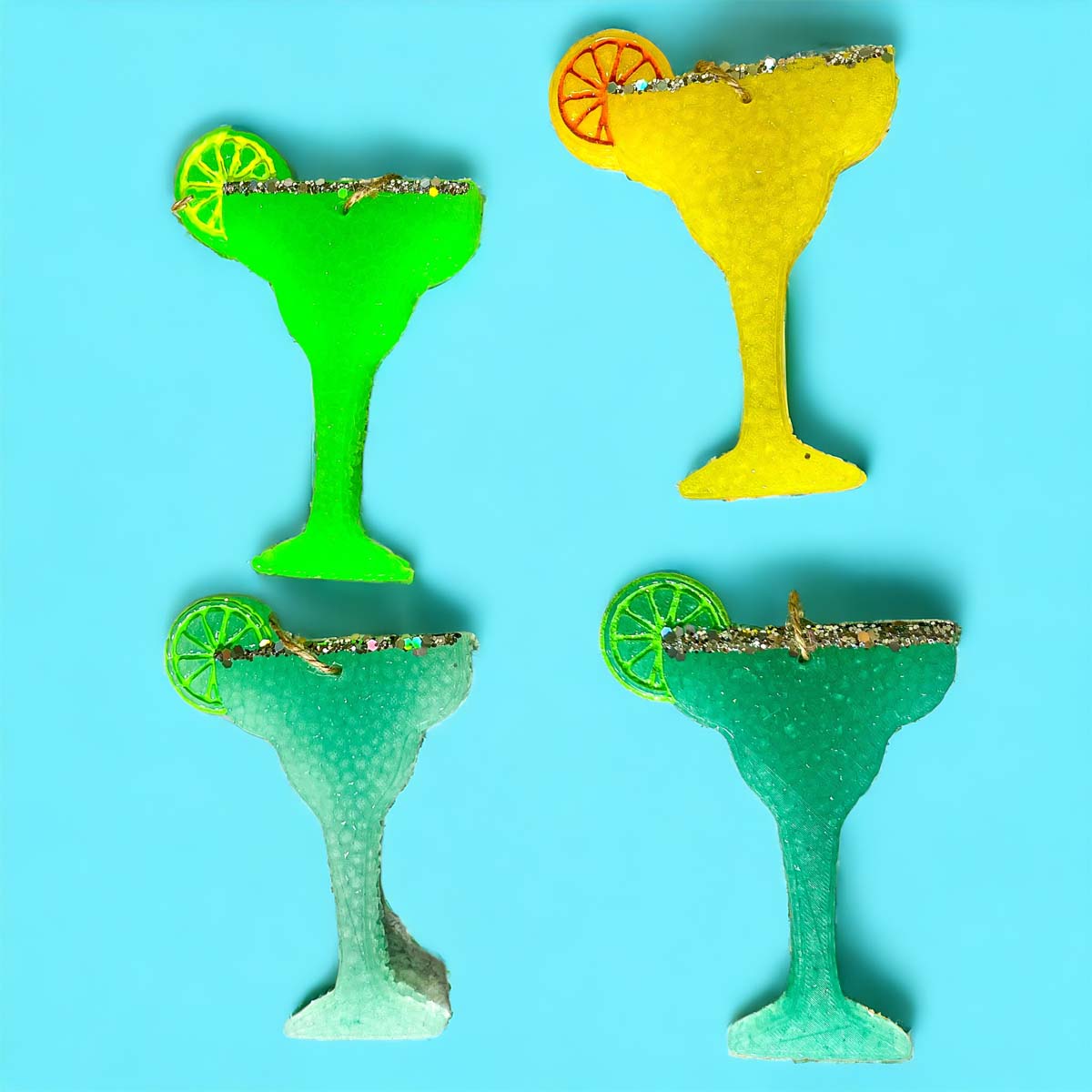 Margarita Car Air Freshener Scented Lime Cocktail Design Summer Car Freshie For Auto