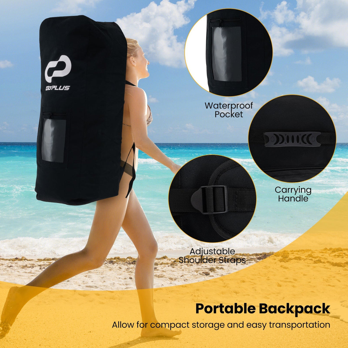 Tabla de paddle surf inflable con remo ajustable y 3 quillas para adultos y jóvenes