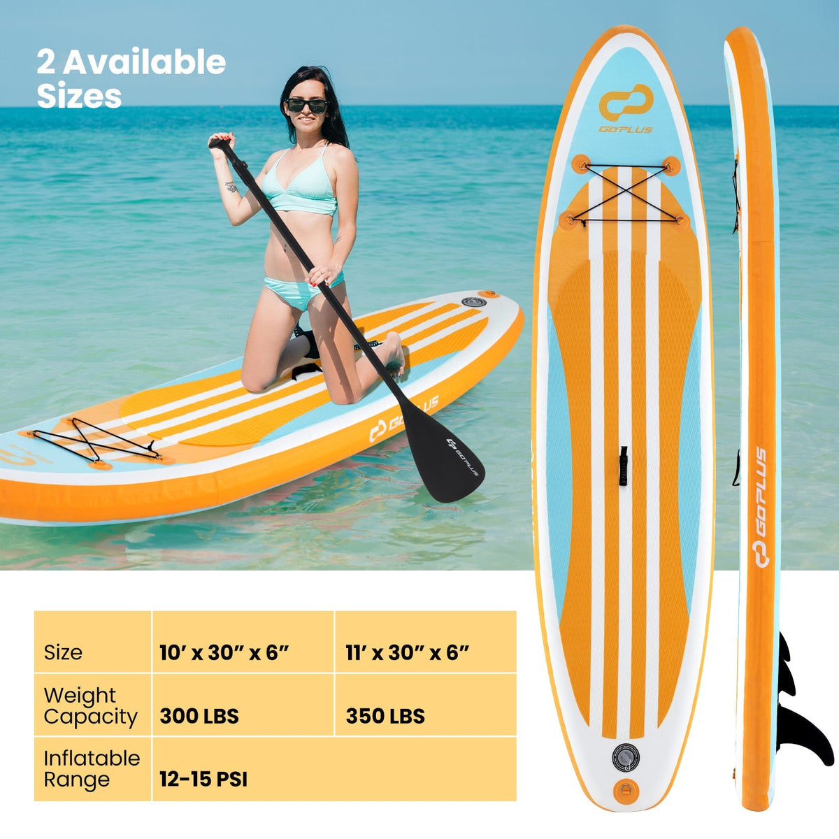 Tabla de paddle surf inflable con remo ajustable y 3 quillas para adultos y jóvenes