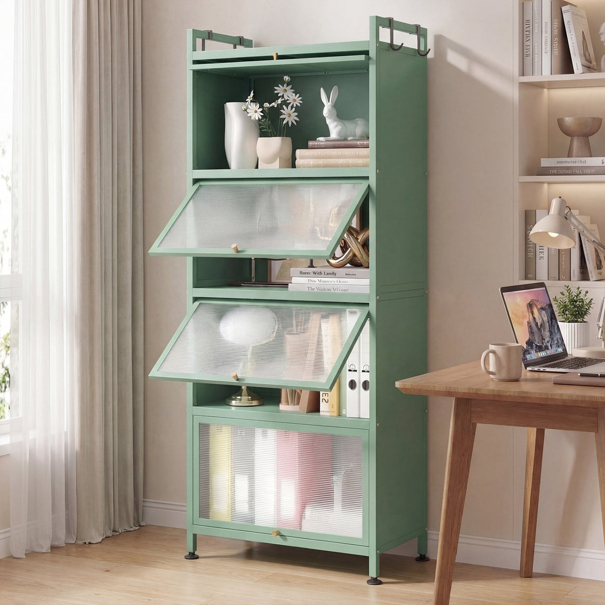 5-Tier Kitchen Baker's Rack with Flip-up PC Doors