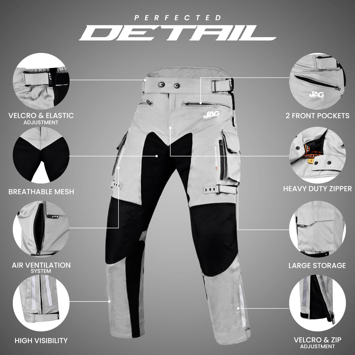 JAG Maverick Motorcycle Protective Pant - Black