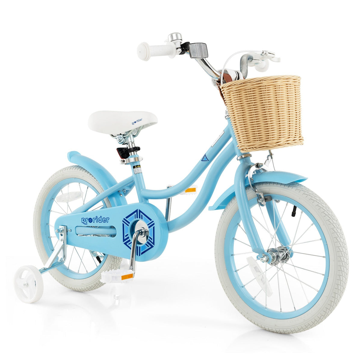 16-Inch Kids Bike with Training Wheels and Adjustable Handlebar Seat