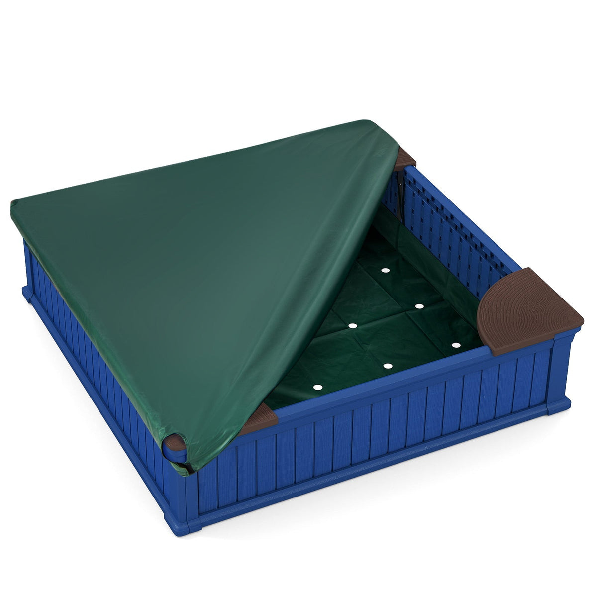 Arenero Exterior para Niños con Cubierta Oxford y 4 Asientos en las Esquinas