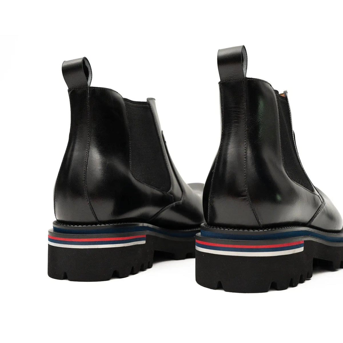 Black Calf Leather Chelsea Boots