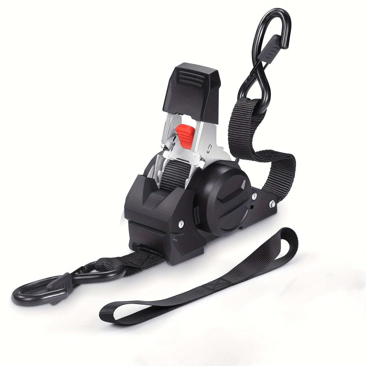 Correas de amarre de trinquete retráctiles de 4 piezas – Correas de carga autorretráctiles de servicio pesado de 10 pies para camiones, remolques y motocicletas