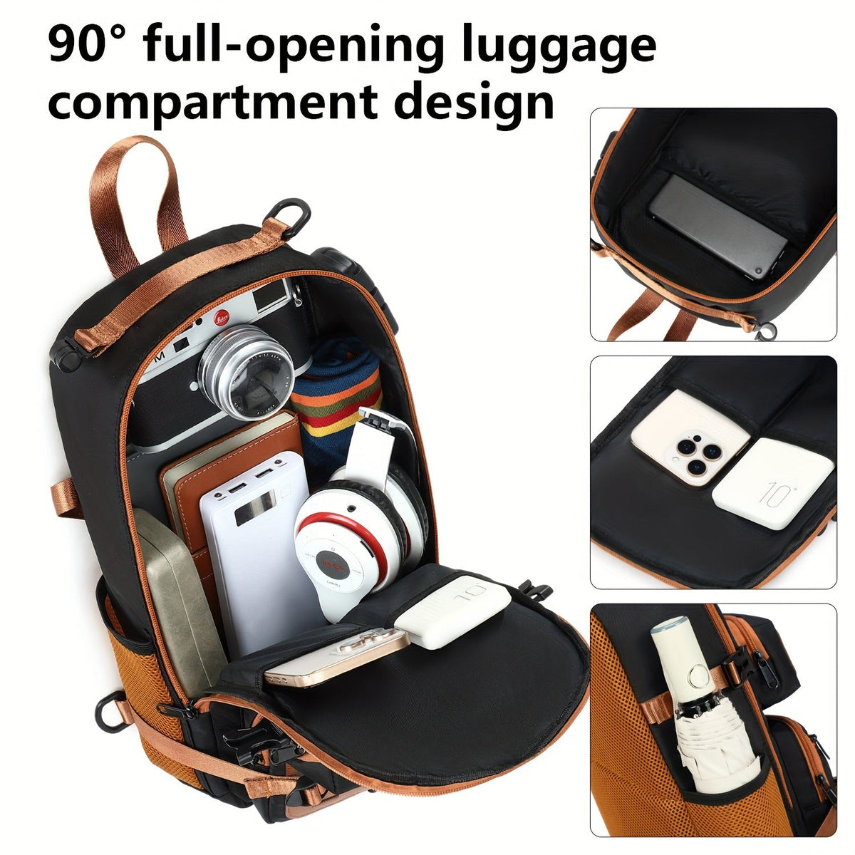 Bolso bandolera antirrobo para hombre, mochila de pecho cruzada, bolso de viaje impermeable con USB