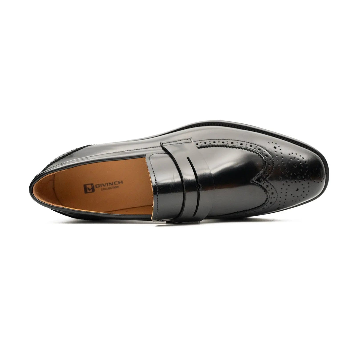 Black Platform Calf Leather Loafers
