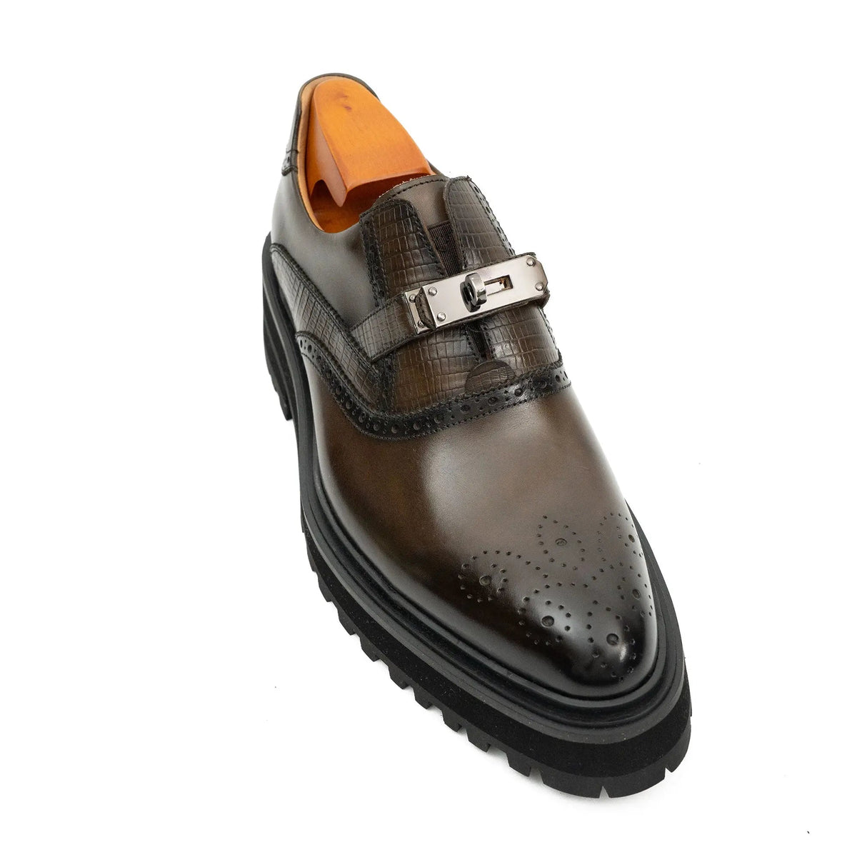 Dark Brown Calf Leather Loafers