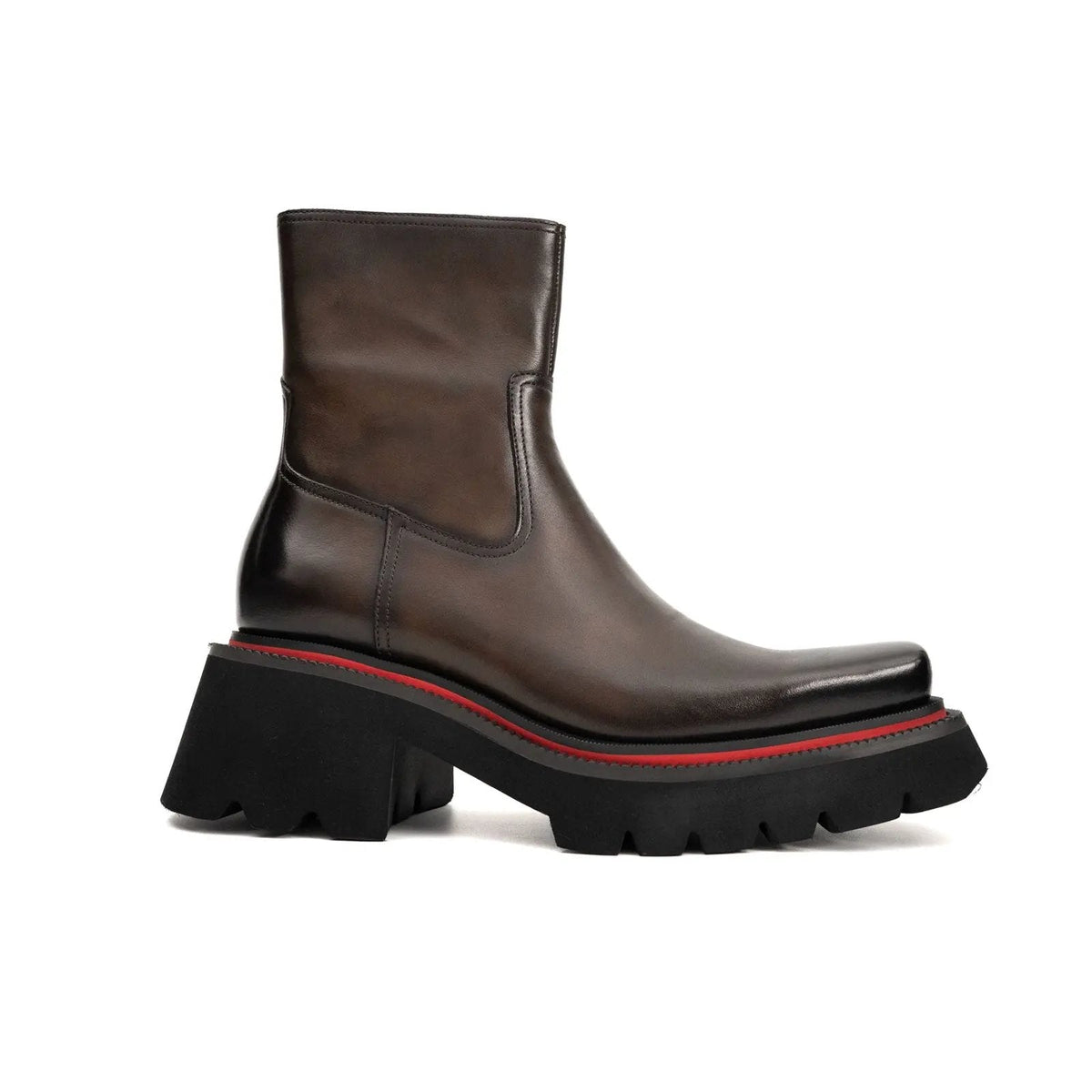 Dark Brown Calf Leather Chelsea Boots