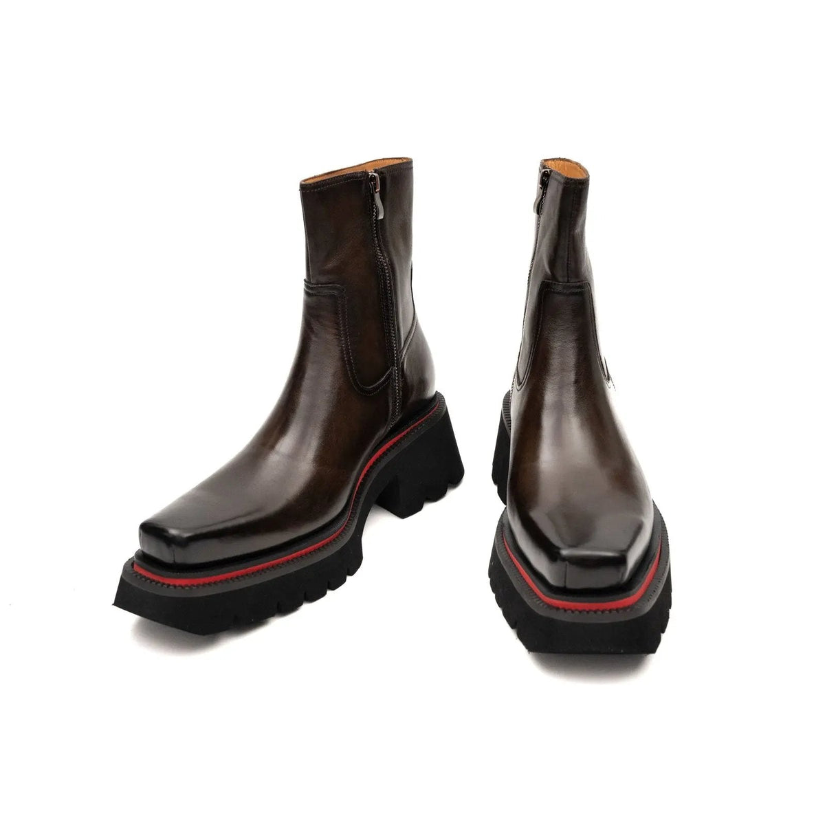 Dark Brown Calf Leather Chelsea Boots