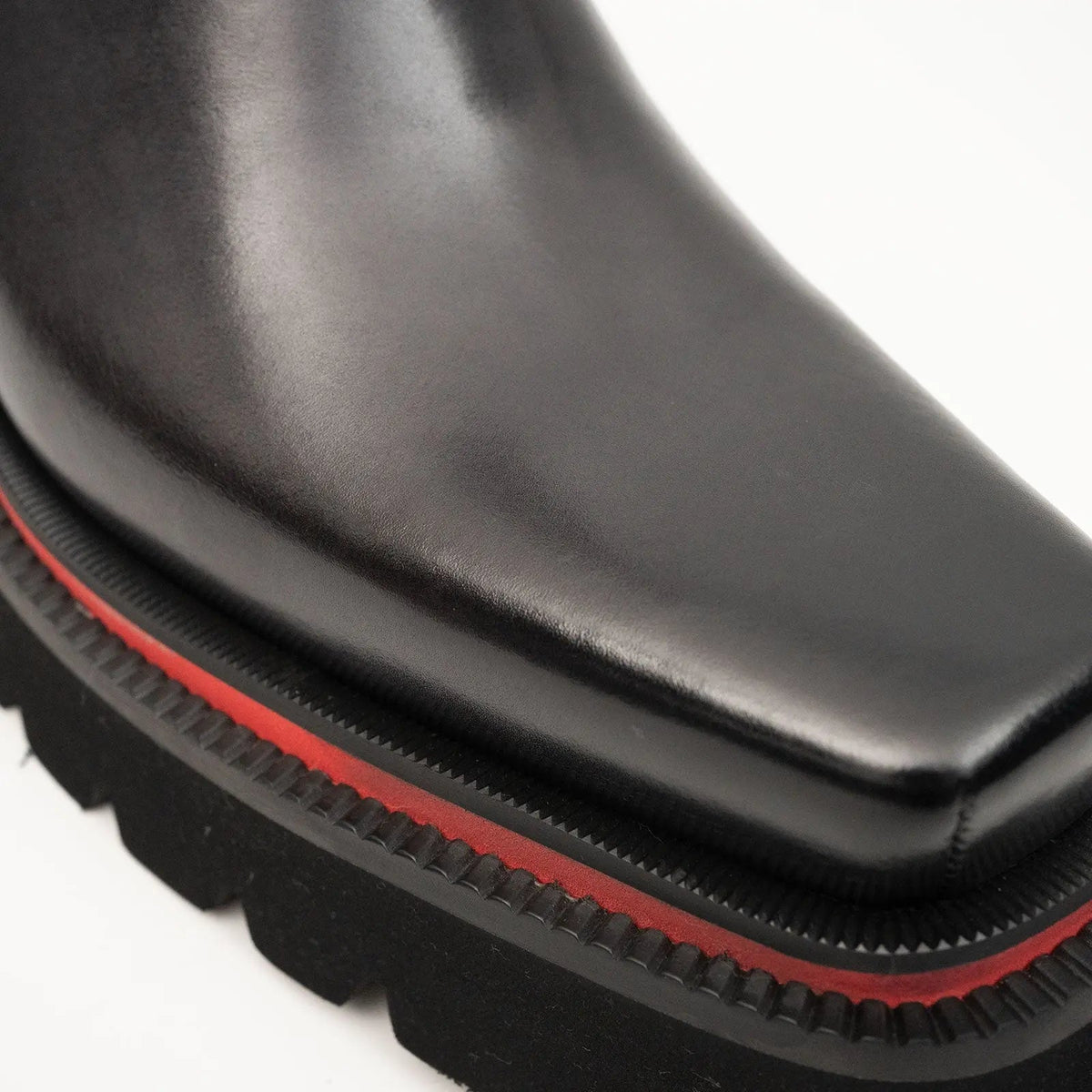 Gray Calf Leather Chelsea Boots