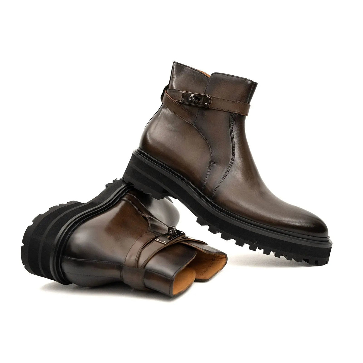 Brown Calf Leather Chelsea Boots