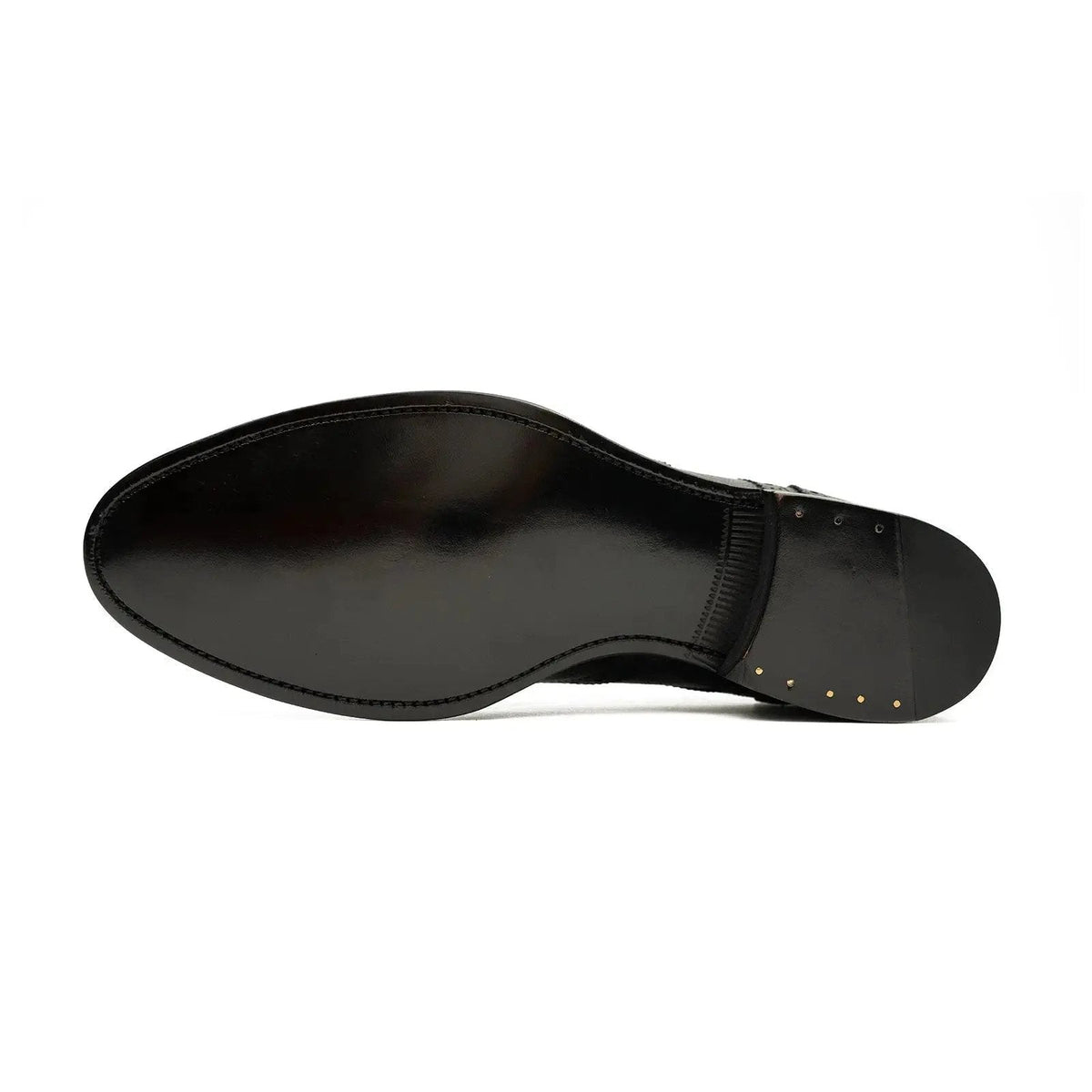 Black Wingtip Calf Leather Oxford Shoes