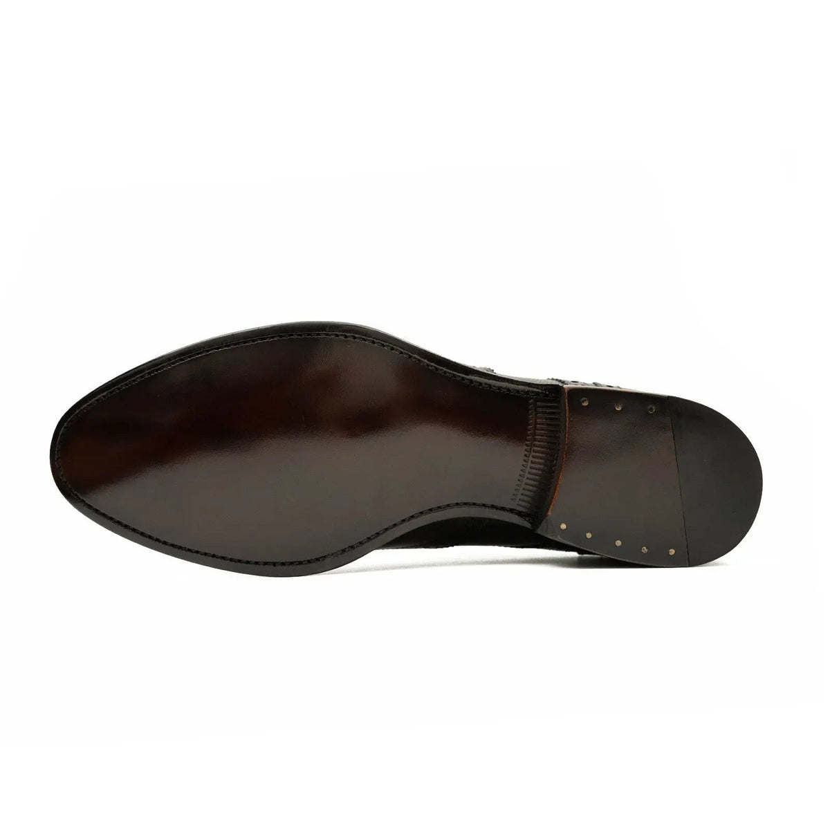 Brown Wingtip Calf Leather Oxford Shoes