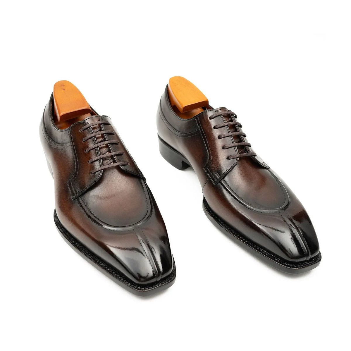 Brown Calf Leather Derby Shoes