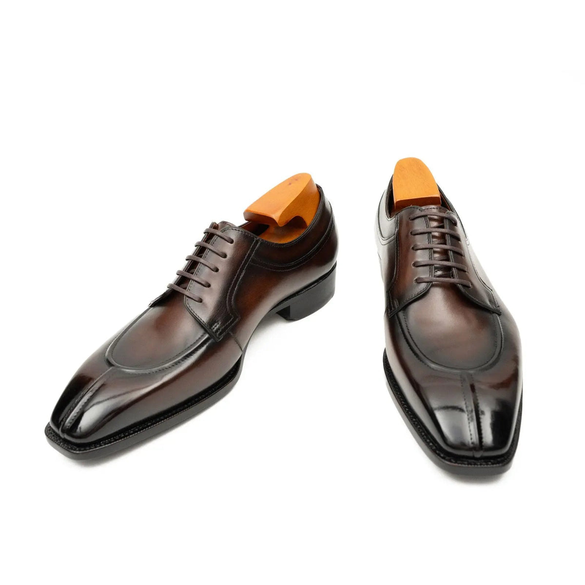 Brown Calf Leather Derby Shoes
